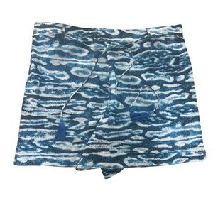 Samson Blue Patterned lightweight pull on shorts Large
